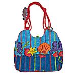 Seahorse Sea Shell Ocean Tote Purse Bag