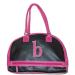 Black Pink Initial B Monogram Bowler Bag Purse