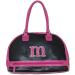 Black Pink Initial M Monogram Bowler Doctor Bag Purse