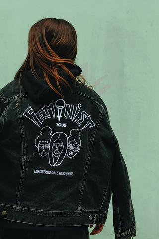 GIRLS Color Block Sweatshirt in Tan