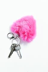 Pom Pom Heart KeyChain